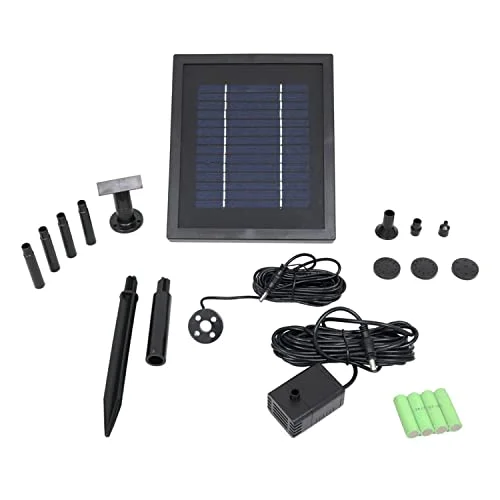 Sunnydaze 65 GPH Solar Pump and Panel Kit with Battery Pack