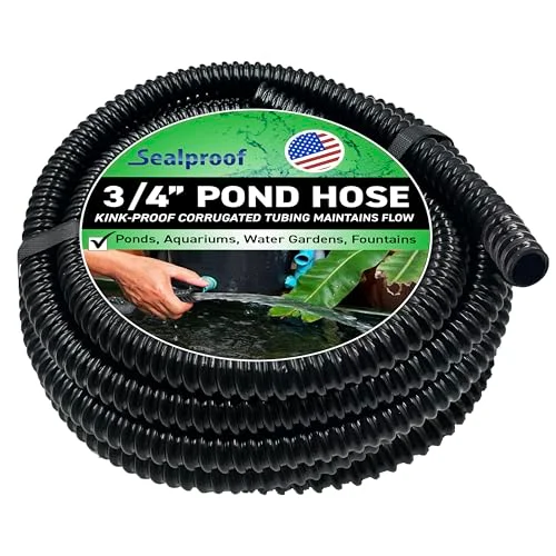 Sealproof 3/4-Inch Corrugated Pond Tubing, 20 ft