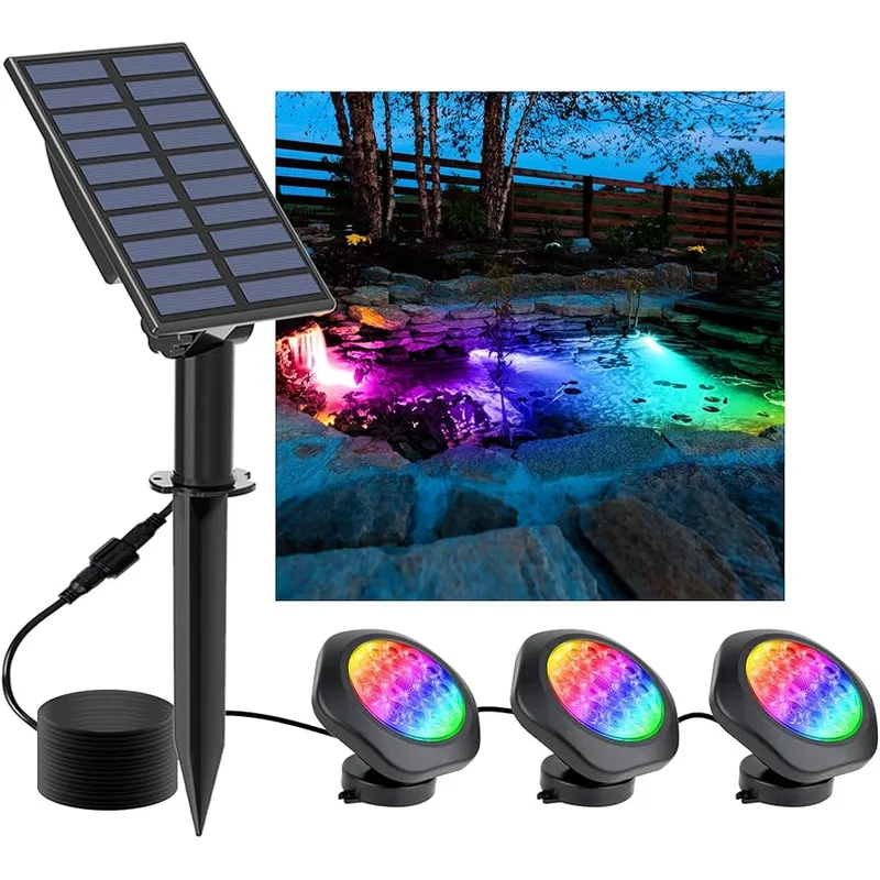 CREPOW Solar Pond Lights (2-in-1)