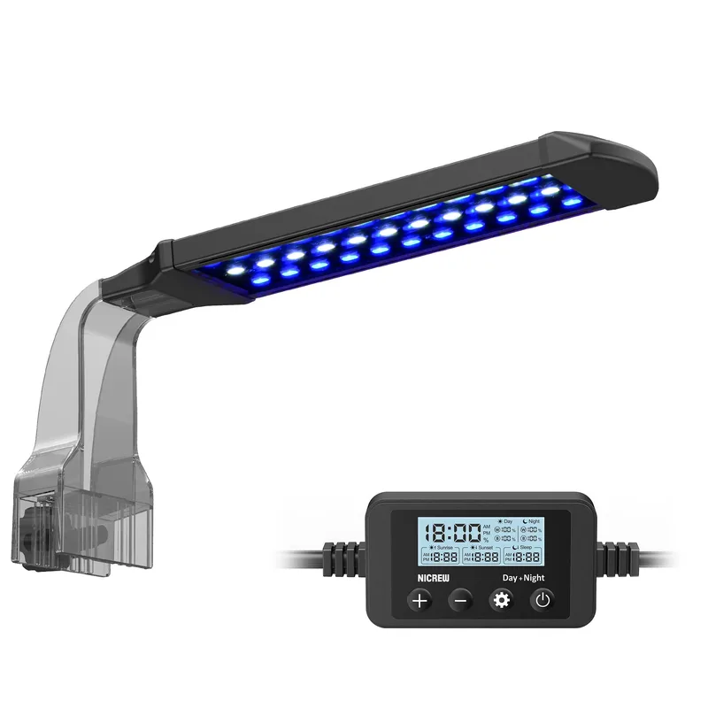 NICREW Clip On Aquarium Light (White/Blue/Red)