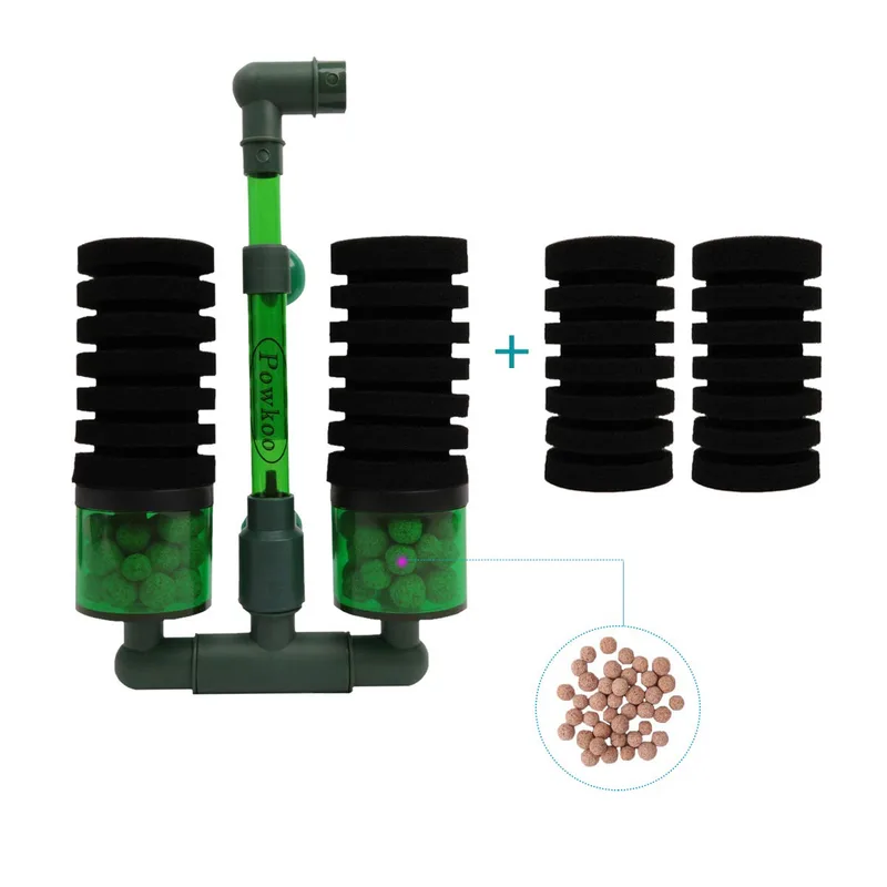Powkoo Double Sponge Filter