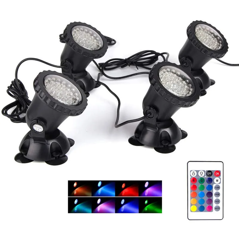 SHOYO Submersible Pond Lights (4-Pack)