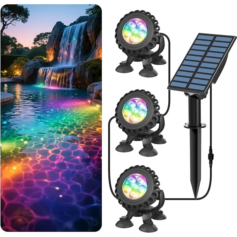 T-SUN Solar Pond Lights (2-in-1 RGB)